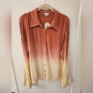 Silk Crinkle J. Jill Blouse - NWT - Size L